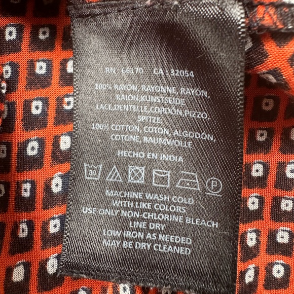 Anthropologie by Maeve printed rayon blouse size 0 - Picture 6 of 8